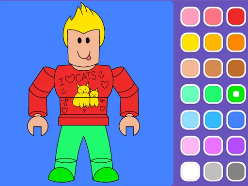 Roblox Coloring Game